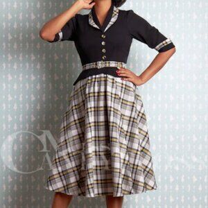 Miss Candyfloss Minette Lou Tartan Swing Dress 2X